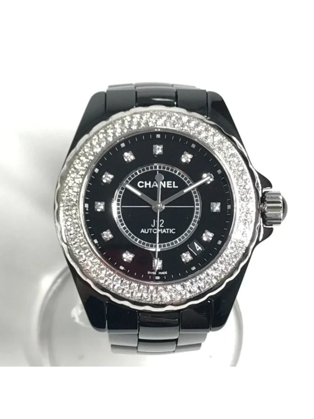 Chanel Watch Diamond Bezel Unknown Ceramic Black